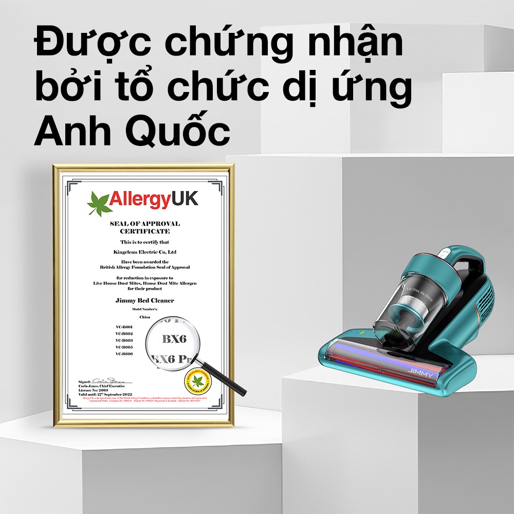 Máy Hút Bụi Giường Nệm Diệt Khuẩn Jimmy BX6  Phát Hiện Mạt Bụi Tia UV Sóng Âm Diệt Bọ Ve | BigBuy360 - bigbuy360.vn