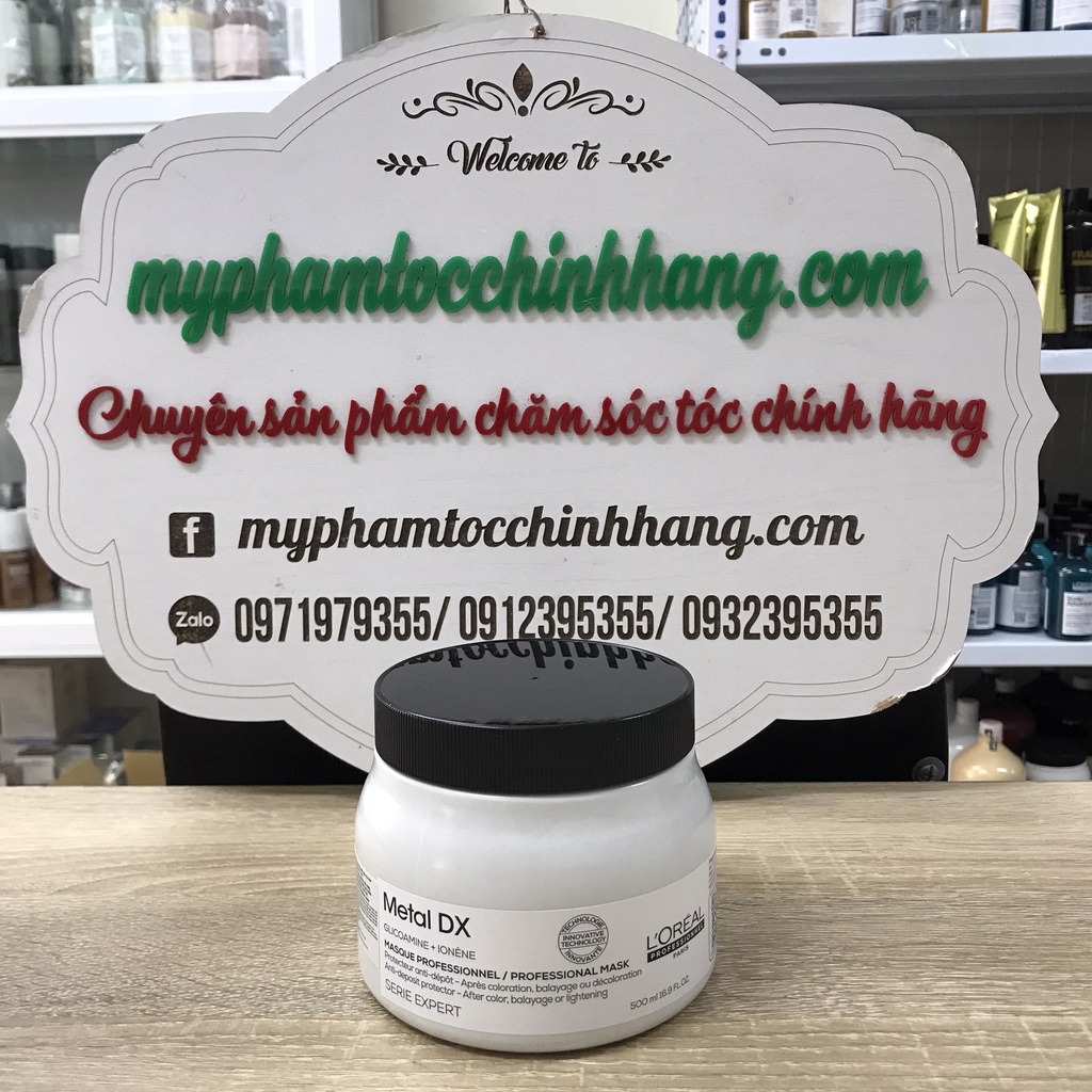 Dầu gội và dầu hấp L'oreal metal dx thải độc kim loại cho tóc nhuộm 1500ml - 500ml