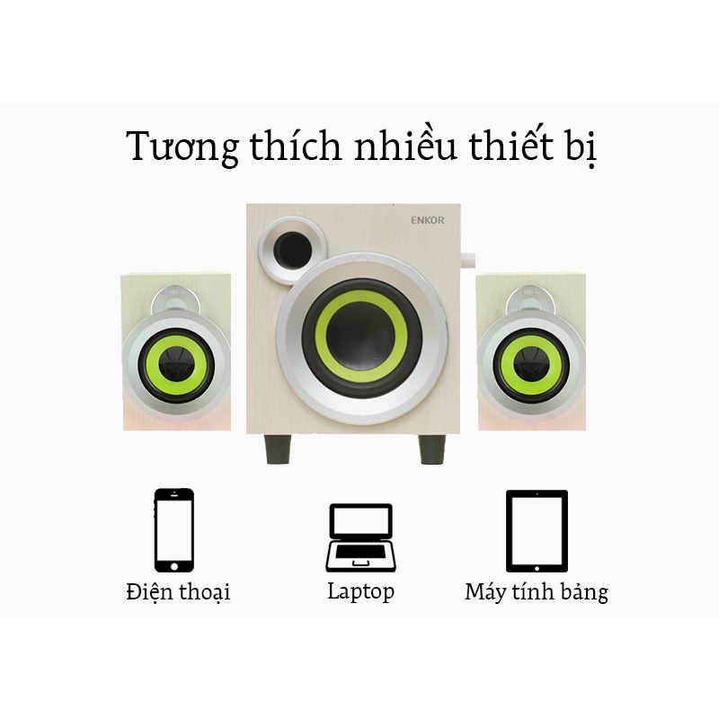 Loa vi tính Enkor E300 Plus 20W 2.1 KÊNH - CHÍNH HÃNG GIÁ TỐT