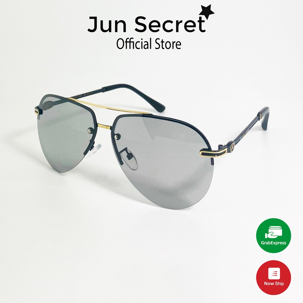Kính mát nam nữ cao cấp Jun Secret tròng kính đổi màu nhẹ khi ra nắng, chống tia UV JS70A69