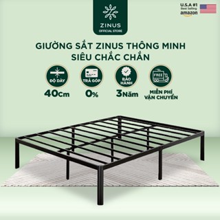 Giường Sắt Thông Minh Zinus Van 40Cm Siêu Chắc Chắn Với Góc Bo Tròn