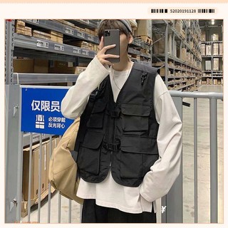 [áo phao gile nam] Áo Khoác Sát Nách Kiểu Hip-Hop Cá Tính Cho Nam