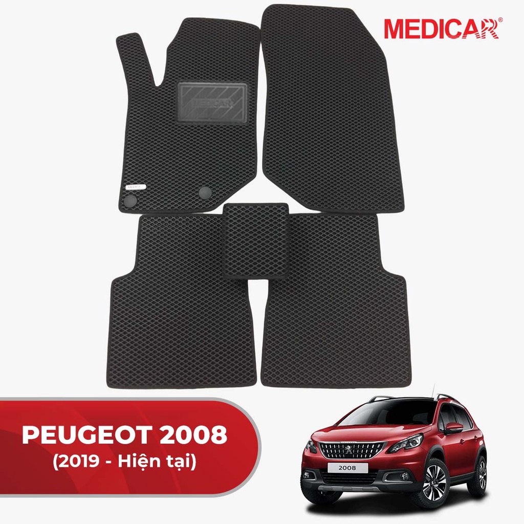 Thảm lót sàn ô tô Medicar xe Peugeot 2008 (2019 - Hiện Tại) - chống nước, không mùi, ngăn bụi bẩn