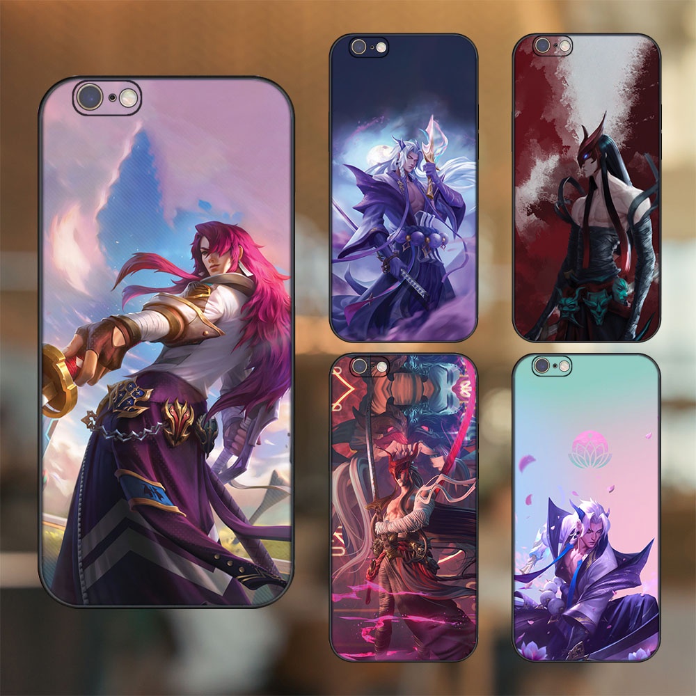 Ốp lưng iPhone 6, 6s dẻo đen cạnh vuông in hình Yone Liên Minh Huyền Thoại