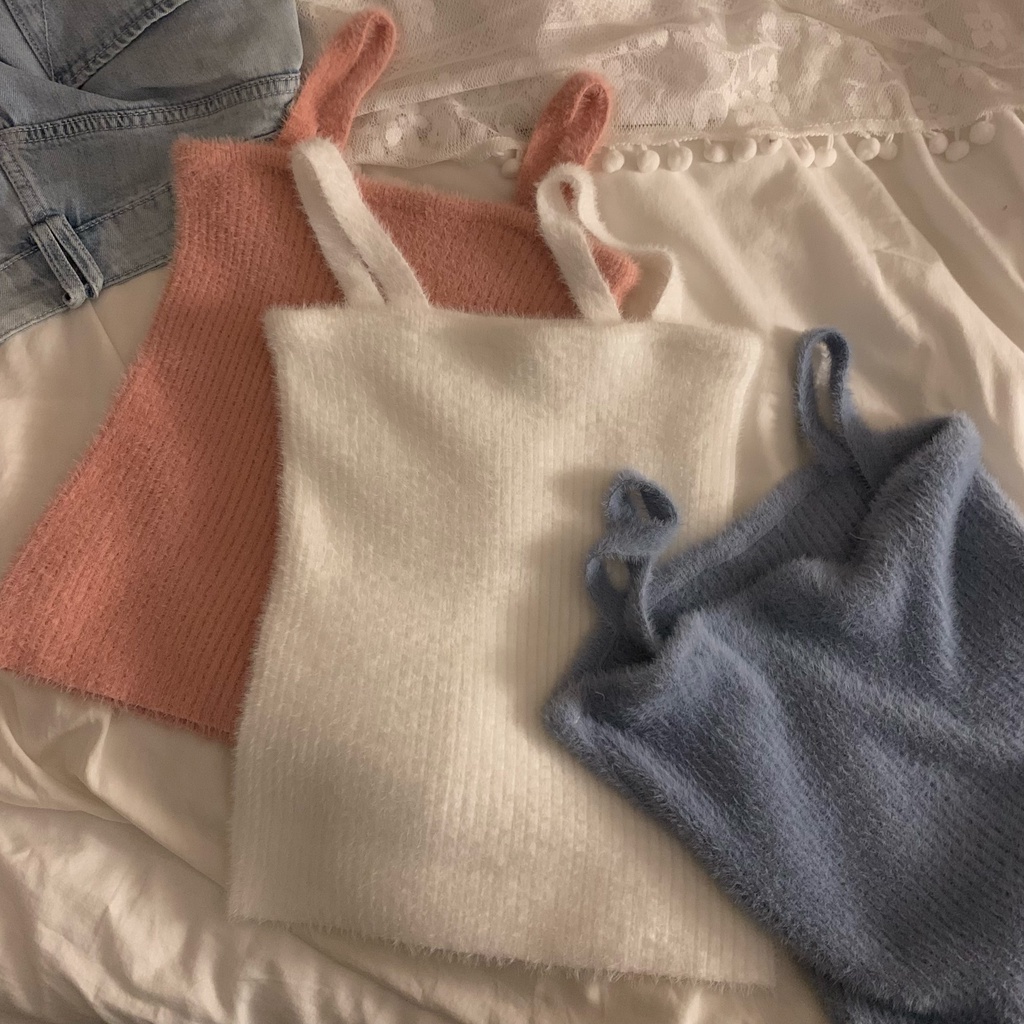 Áo Hai Dây Dệt Kim Thời Trang Quyến Rũ Cho Nữ