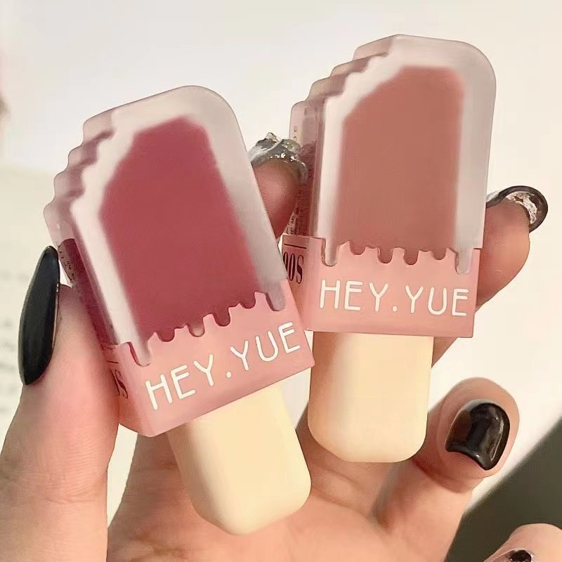 Hey.yue Son Kem Màu Nhung Tươi Tắn Không Dính Cốc