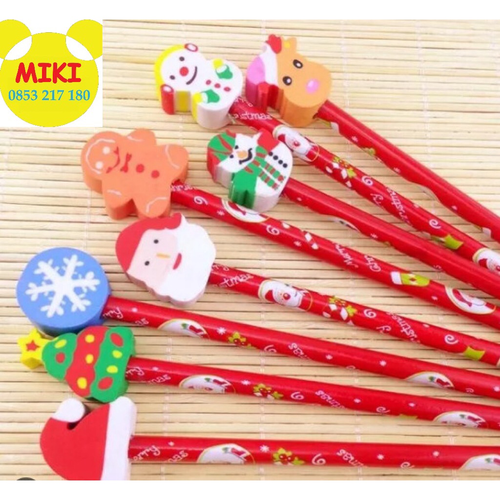 BÚT CHÌ ĐẦU GÔM NOEL