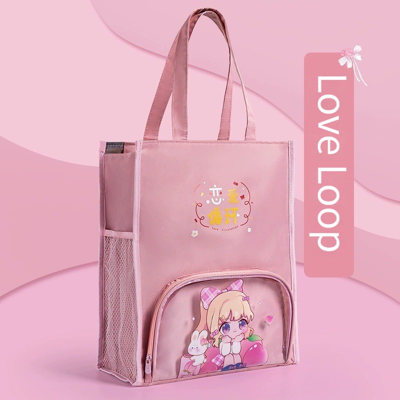 Túi Xách Canvas Sức Chứa Lớn Đa Năng Tiện Dụng Cho Học Sinh