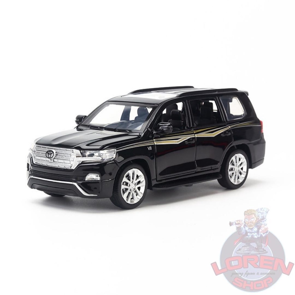 Mô hình ô tô kim loại Toyota Land Cruiser V8 tỷ lệ 1:32, xe SUV hạng sang có đèn còi mở cửa - Lorenshop