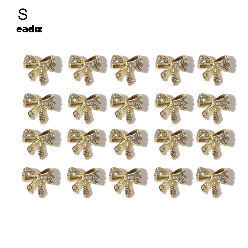 Bộ 20 Phụ Kiện Nơ 3D Trang Trí Móng Tay Xinh Xắn