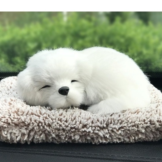 Thú bông CÁO TRẮNG GIỐNG THẬT 99% chó mèo sói gấu lõi than hoạt tính lọc không khí khử mùi trang trí xe hơ