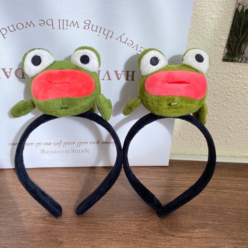 Băng Đô Cài Tóc Hình Ếch Hoạt Hình Vui Nhộn Cho Bé Gái