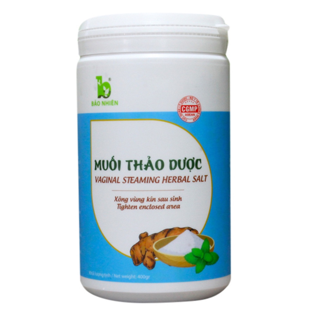 Muối thảo dược xông hơ vùng kín sau sinh BẢO NHIÊN 350G - Khử mùi bà đẻ, se khít, mau lành vết thương - Chính hãng