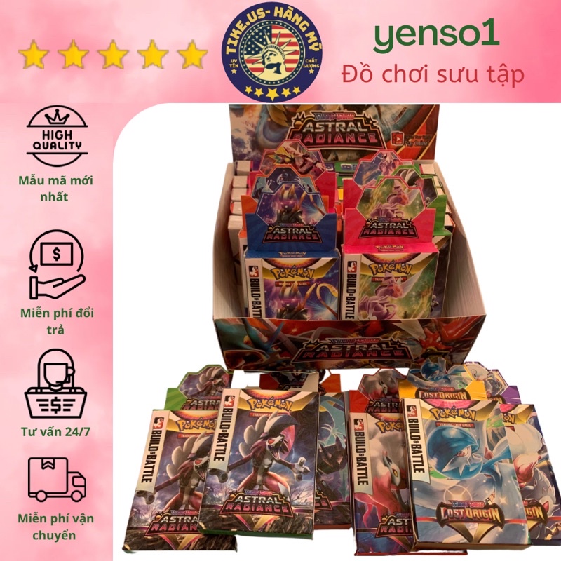 Bài Pokemon TCG VIP mẫu mới nhất 2023 tặng kèm thẻ 3D, xu kim loại trong mỗi hộp.