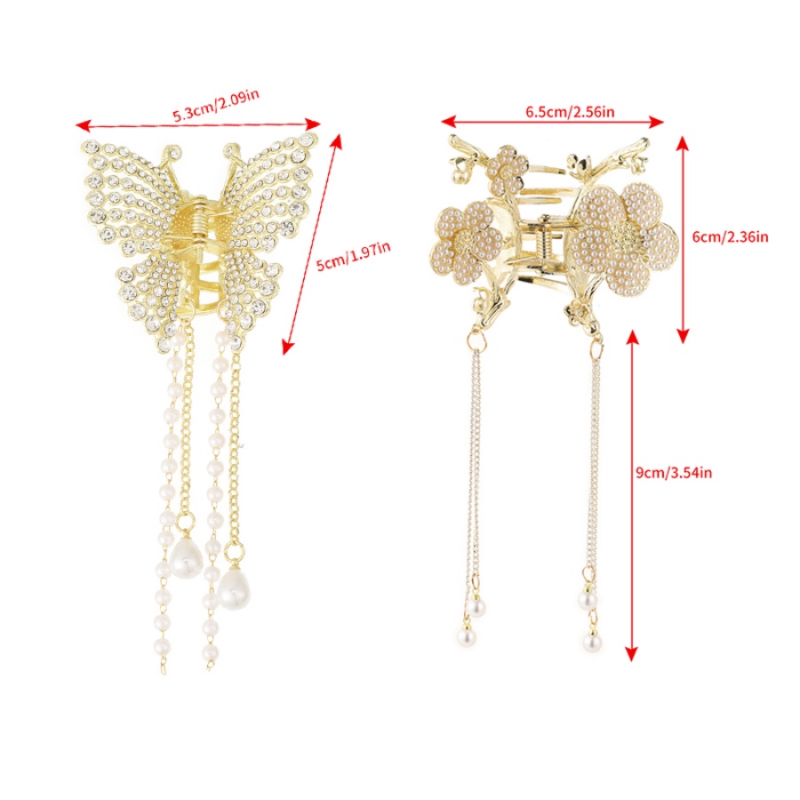 Kẹp Tóc Hình Bướm Đính Ngọc Trai Thời Trang