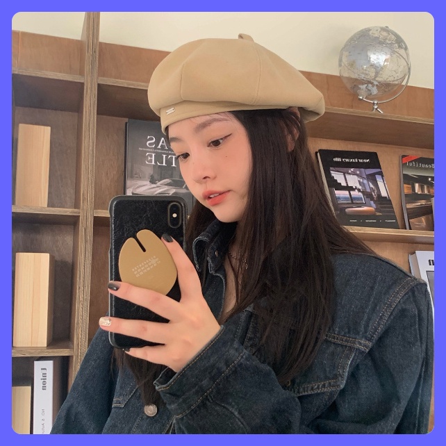 Mũ nồi nữ xinh chất nỉ dày mịn - Nón beret màu trơn phong cách vintage thời trang - Quà tặng sinh nhật, Giáng sinh đẹ
