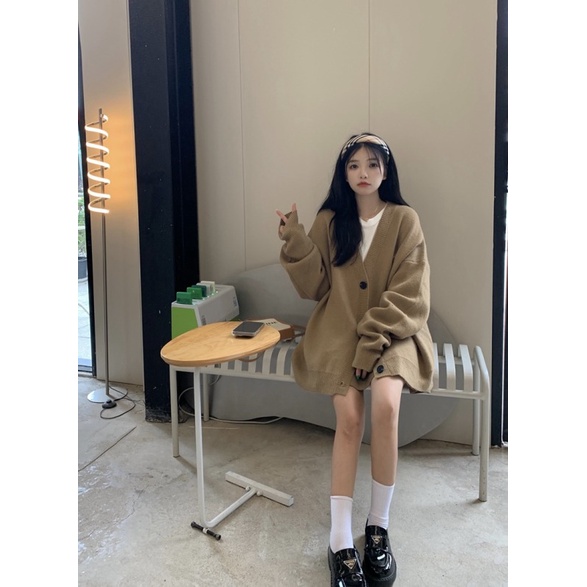 NZN Áo Khoác cardigan Dệt Kim Form Rộng Phong Cách Hàn Quốc Cho Nữ
