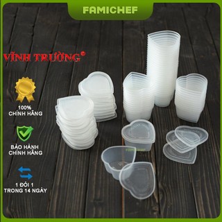 Bộ 50 hộp làm bánh Flan hình trái tim Vĩnh Trường VT001