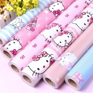 Giấy dán tường dễ thương cho bé - Decal dán tường hello kitty cuộn 10m trang trí phòng