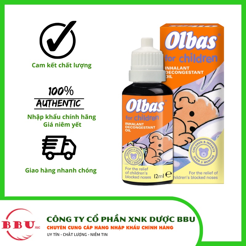 Tinh dầu Olbas For Children, Anh (12ml) &amp; Babix Inhalat N Đức (10ml) giảm nghẹt mũi cho bé từ 1 tháng tuổi trở lên