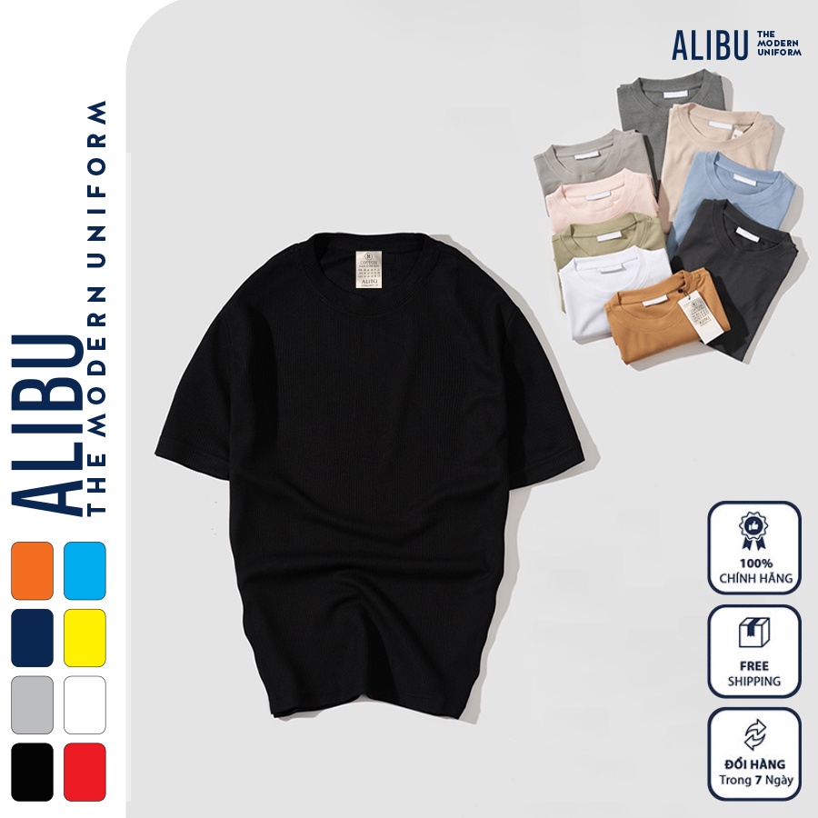 Áo thun unisex cotton Su trơn nhiều màu co dãn nam nữ form xuông thoáng mát - ALIBU