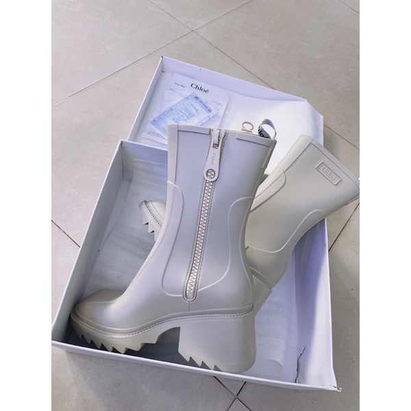 Boot chloe cổ cao đế răng cưa mũi vuông cao cấp