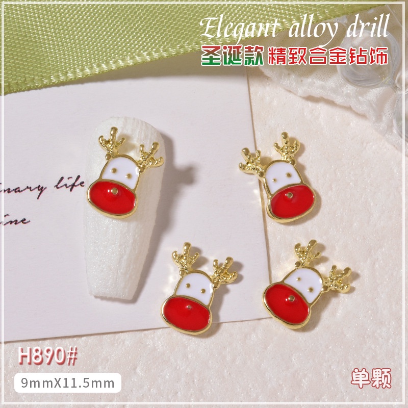 Set 3 Charm Giáng Sinh Noel Trang Trí Móng Nail, Nhiều Mẫu Cây Thông, Hộp Quà, Hoa Tuyết, Hươu