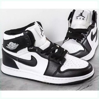 Giày Jodan Cao Cổ Đen Trắng , JD1 Đen Trắng Cổ Cao Full Box Bill J255 Omen Sneaker