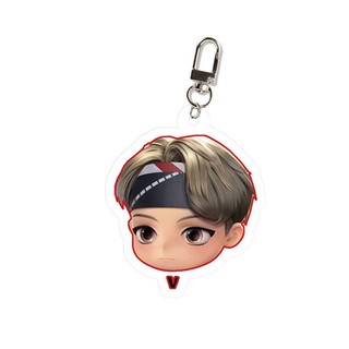 Móc khoá acrylic chibi BTS Mic drop