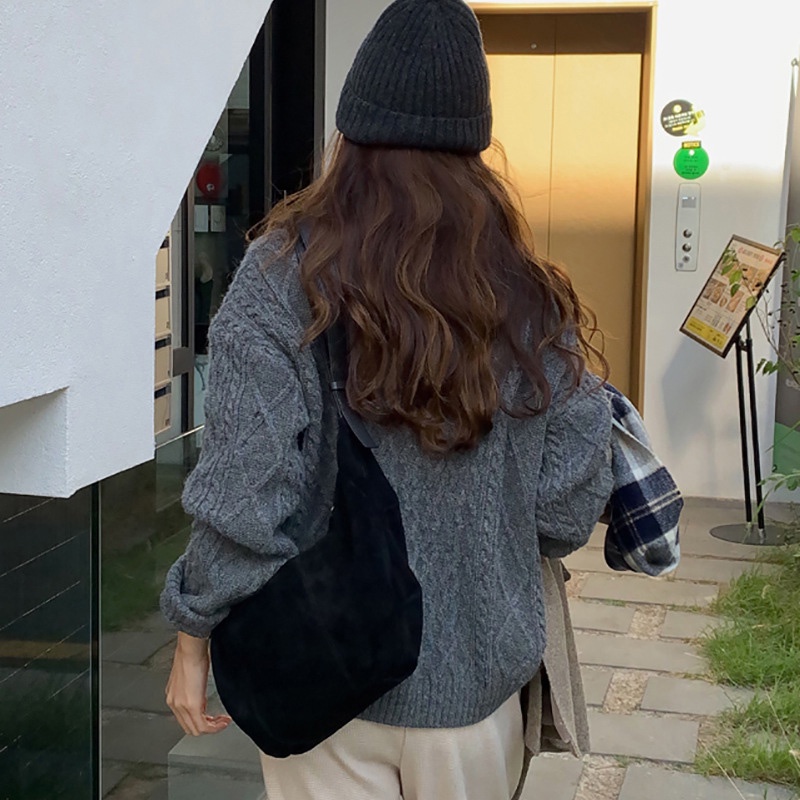 Ielgy nubuck Túi Xách Da Đeo Chéo Sức Chứa Lớn Phong Cách Hàn Quốc Cổ Điển Cho Nữ