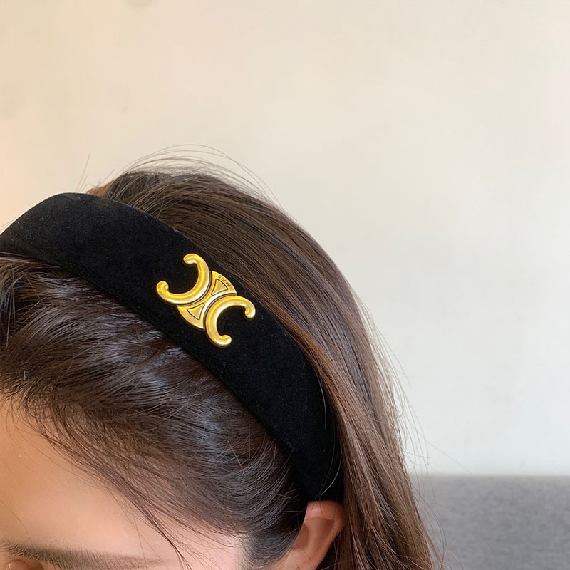 Băng đô cài tóc lông mềm phong cách sang trọng cho nữ-Bơ Store