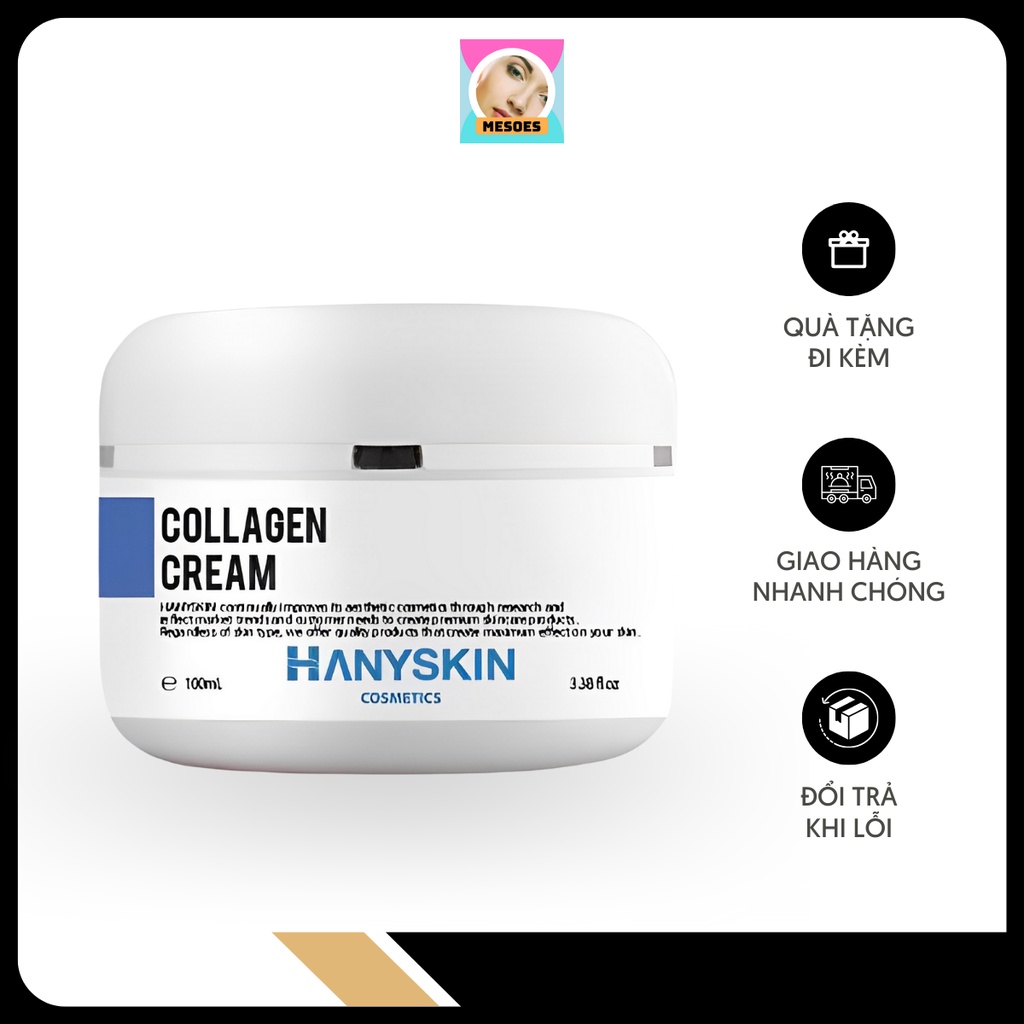 Kem Dưỡng HanySkin Collagen Hàn Quốc 100ml Cấp Ẩm Nhanh Xóa Mờ Nếp Nhăn Hỗ Trợ Phục Hồi Da Hư Tổn