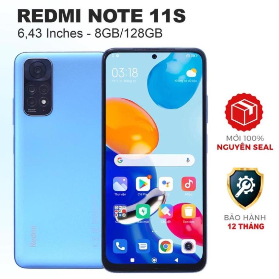 Điện thoại Xiaomi Redmi Note 11S (8GB/128GB) Chính hãng 100% Có Tiếng Việt - 1 Đổi 1 - Bảo Hành 1 Năm.