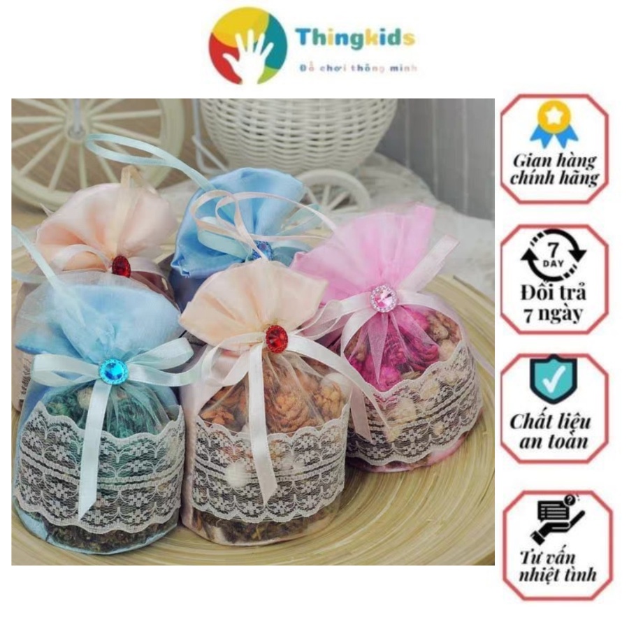 Túi thơm hoa khô, treo tủ quần áo, treo ô tô, treo nhà tắm mùi thơm dịu nhẹ - Thingkids