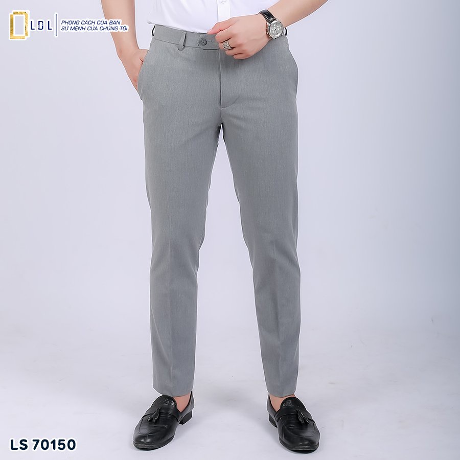 Quần Tây Nam Đẹp Cao Cấp LDL Màu Ghi 150,Quần Âu Công Sở Ống Côn Kiểu Dáng Hàn Quốc Trẻ Trung Hiện đại