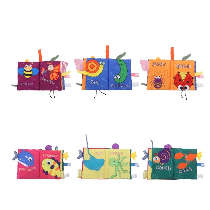 Sách Vải 3D Hình Động Vật Giáo Dục Sớm Cho Bé