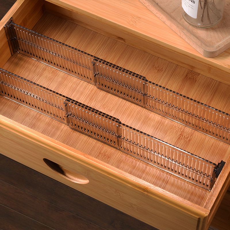 Set 2 Thanh Chia Ngăn Tủ Có Thể Điều Chỉnh DIY Tiện Dụng Giá Đỡ