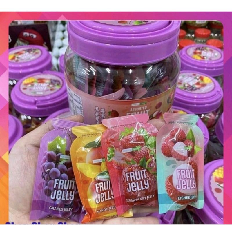 Thạch rau câu trái cây nguyên chất hộp 1kg 50 gói 4 vị hàng nhập Mỹ