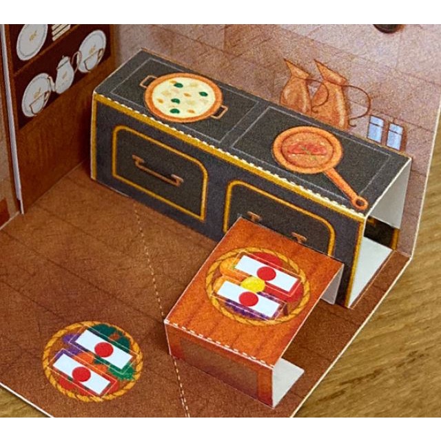 Mô hình giấy 3D kiến trúc nhà thu nhỏ Green House and  Rose House