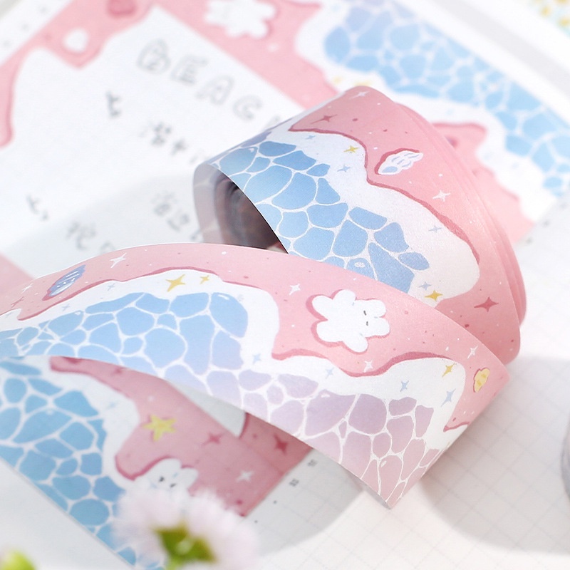 Idako idako  băng keo washi sức sống lớp sao băng vẽ tay sticker anime động vật dễ thương hôm nay nhẹ nhàng dễ thương DT108