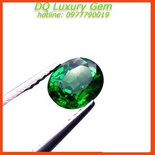 Mặt Đá Tsavorit, Kích Thước 8x5x4mm, Trọng Lượng 1,3ct, Màu Xanh  , Mài Giác Oval  , Trong, Sang Trọng, Cao Cấp DQ6