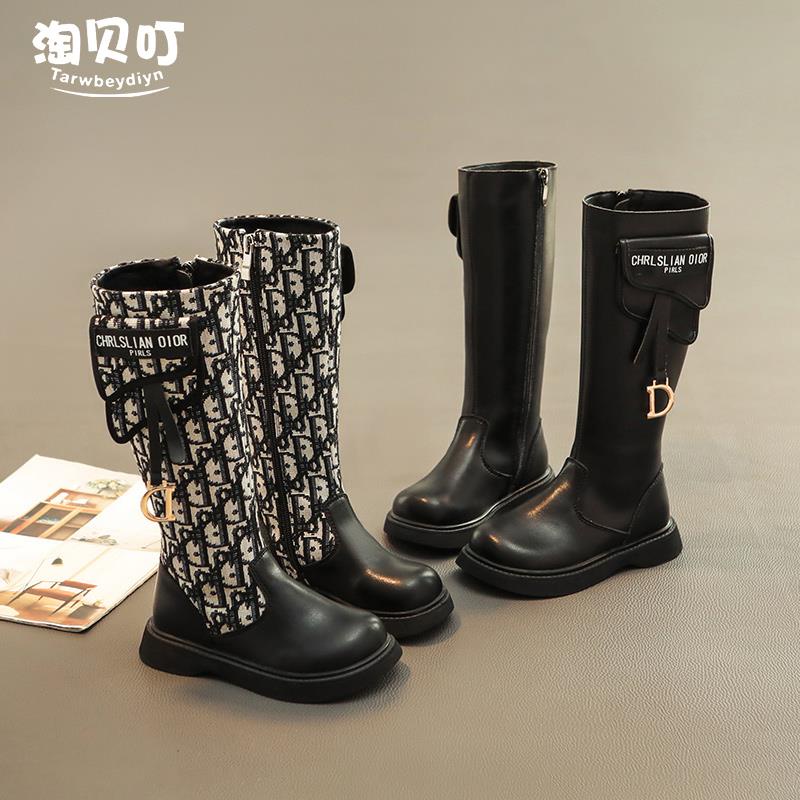 Giày Bốt Martin Da Cổ Cao Thời Trang Thu Đông 2022 Cho Bé Gái