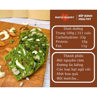 Bánh Biscotti nguyên cám healthy Vị Matcha - Hỗ trợ giảm cân, tốt cho sức khoẻ - eat clean
