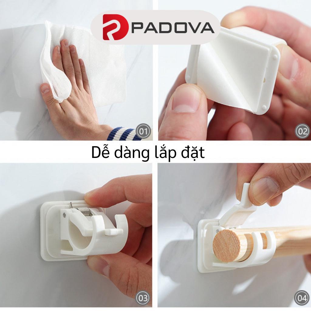 Combo 2 Móc Giữ Thanh Treo Rèm Cửa Dán Tường, Chịu Lực 2-3.5kg PADOVA 9480