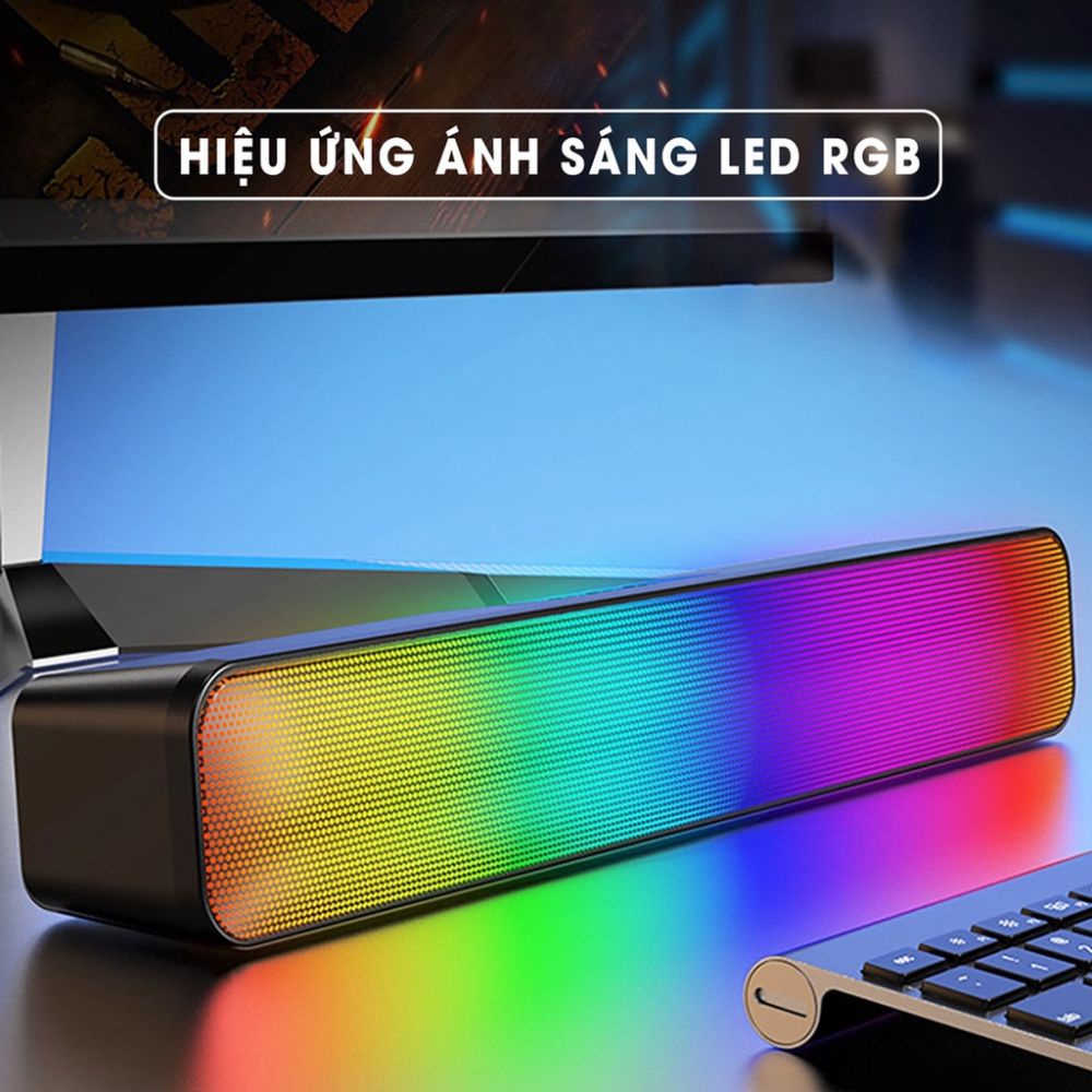 Loa bluetooth Soundbar A38 Pro RGB E3562 có led rgb nháy theo nhạc , âm thanh vòm 3D bass mạnh thanh - bảo hành 12 tháng