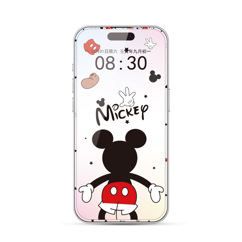 Kính Cường Lực HD Bảo Vệ Toàn Màn Hình Họa Tiết Hoạt Hình Cho Iphone 14 pro max 14pro 14promax 14 pro max