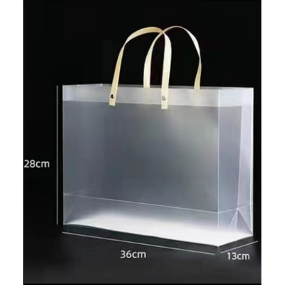 Túi xách mỹ phẩm, quà tặng , bánh kẹo , quần áo , size lớn nhựa PVC trong suốt "bóng mờ "