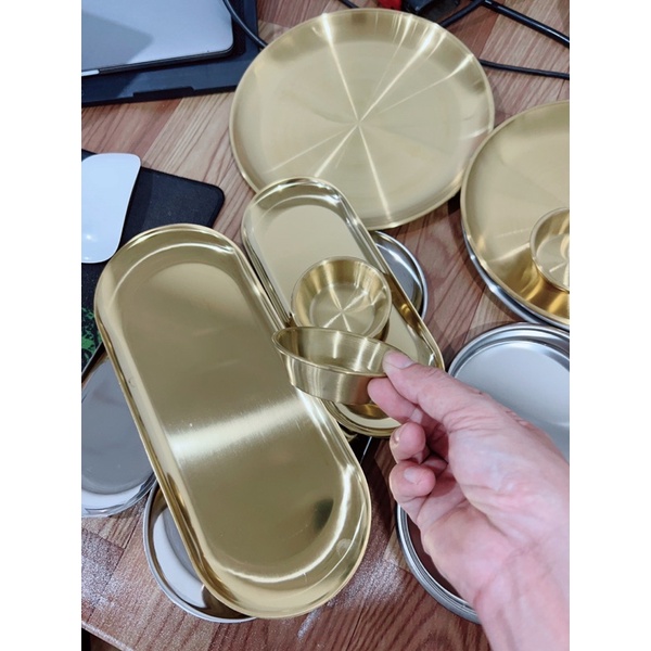 Dụng Cụ Spa Inox Mạ Vàng: Bát Spa Inox, Khay Inox Mạ Vàng sang chảnh