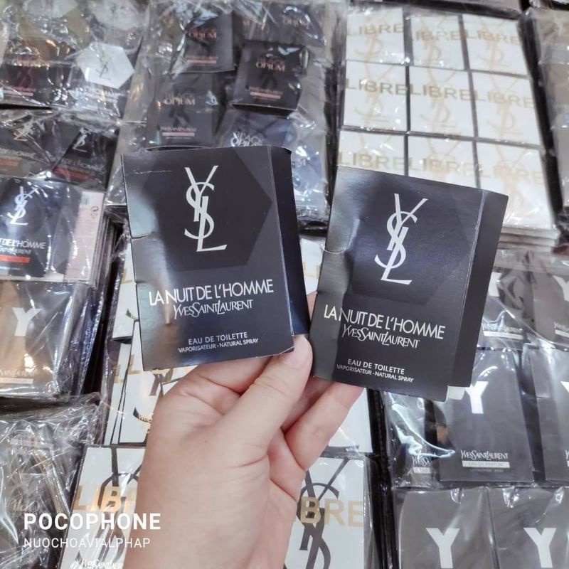 Vial nước hoa nam 𝒀𝒔𝒍 𝑳𝒂 𝑵𝒖𝒊𝒕 𝑫𝒆 𝑳'𝑯𝒐𝒎𝒎𝒆 𝑬𝑫𝑻 1.2m