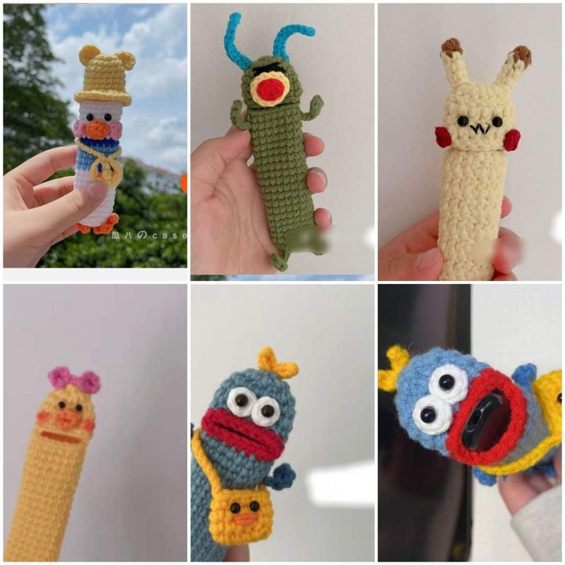 Túi đựng son bằng len handmade dễ thương